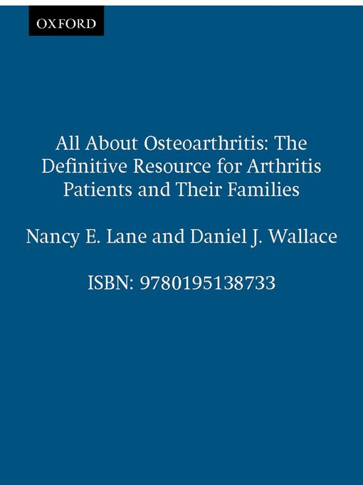 Title details for All About Osteoarthritis by Nancy E. Lane - Available